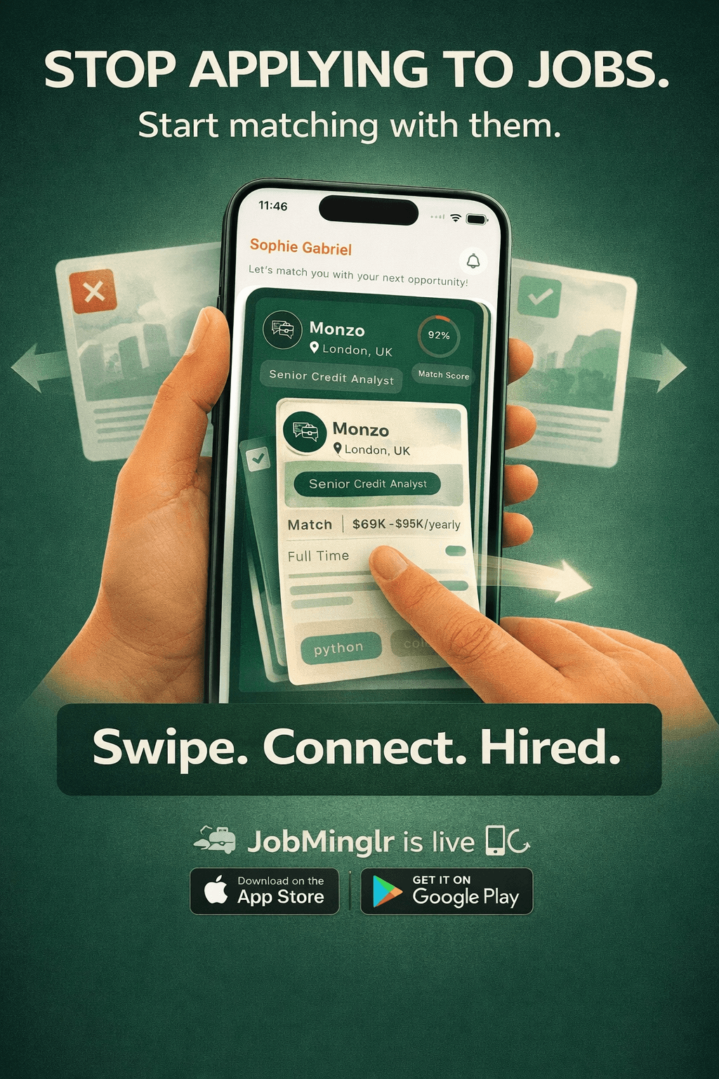 Stop applying to jobs. Start matching.
